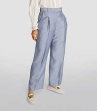 Sandro high waisted pinstripe trousers, 42 