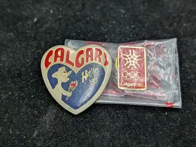 1988 Calgary Winter Olympics Set of 2 Pins, View more