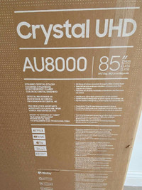 85inch Samsung Crystal UHD AU8000 BRAND NEW NEVER USED 