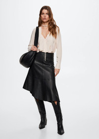Jupe en cuir vegan leather skirt