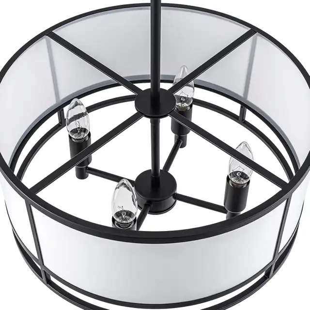 15.7" Modern Drum Chandelier for Dining Room, Kitchen, Entryway, in Indoor Lighting & Fans in Oshawa / Durham Region - Image 10