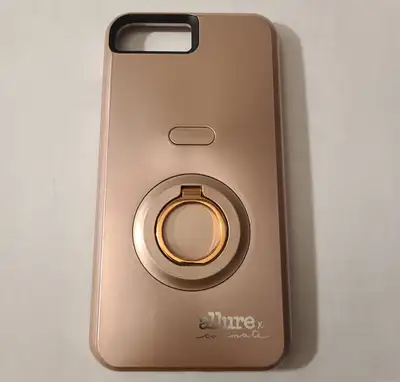 Apple iPhone 7/8 Rose Gold Metal Protection Case w/ Ring Holder, View more