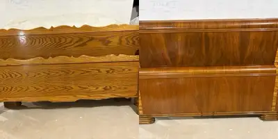 2- solid wood bed head and foot sets with frames, View more