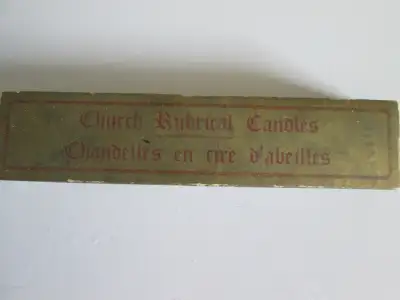 retro Church candles never used and box looks quite old