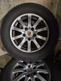 Porsche 17 inch oem winter wheels for sale with TPM sensors