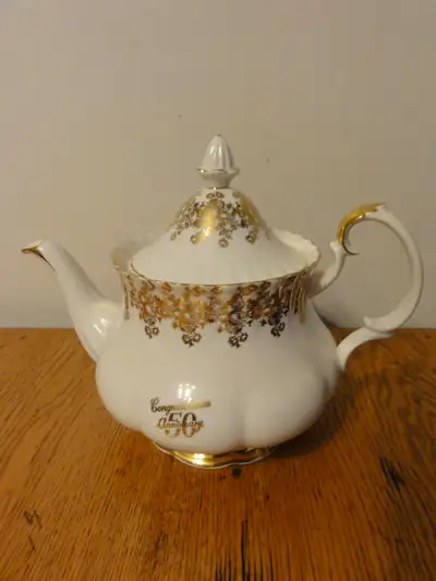 Royal Albert Teapot Bone China England 1976 Congratulations, View more