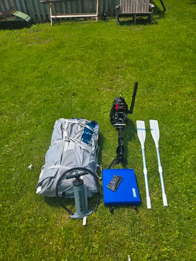 Great fun for cottage , or useful tender for the cruiser. Used 4 times only. Mercury outboard with i...