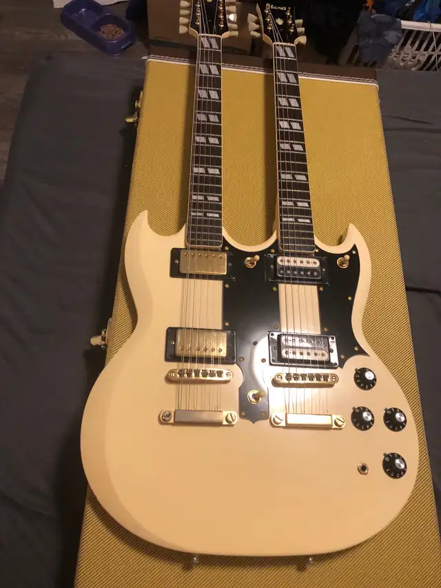 Rare Lawsuit Ibanez double neck 12/6 string guitar in Guitars in Victoria - Image 9