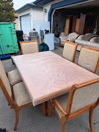 6 chairs and table for sale for $280 call 825 419 ,9851
