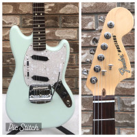 2021 Fender USA Performer Mustang, SONIC BLUE, with upgrades