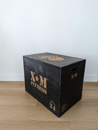 XM Fitness 3-in-1 Wood Plyo Box Jump