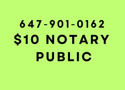 NOTARY PUBLIC IN SCARBOROUGH $10