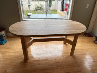 Oval shape/dining table/white ash/made to order 