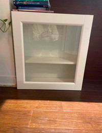 IKEA white glass door cabinet