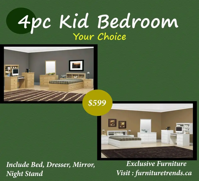 Huge Sale on 4pc Kid Bed Start From $599.99 in Beds & Mattresses in Peterborough - Image 5
