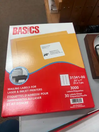 Brand New – Sealed Box of Mailing Labels (3000 total), View more
