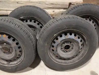 Looking to sell 4, almost new tires and rims that fit a Honda Civic. These are for an 8th generation...