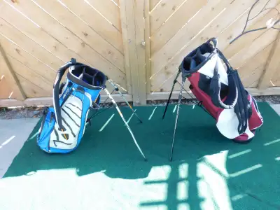 2 x PING GOLF BAGS PING GOLF BAGS Asking $75.00 Ping Golf bags with double straps and stand color Bu...