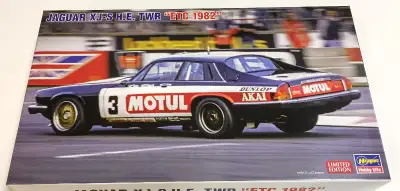 Hasegawa 1/24 Jaguar XJ-S H.E. TWR “ETC 1982” race car model. Features of this model included detail...