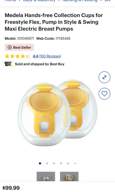 Medela Freestyle Breast Pump with extra cups, accessories, View more