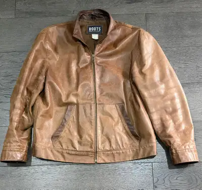 Roots Leather jacket XL, View more