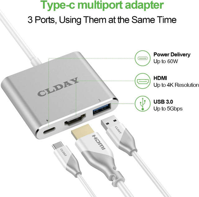 USB-C TO MULTIPORT ADAPTER dans Accessoires pour portables  à Ville de Montréal - Image 2