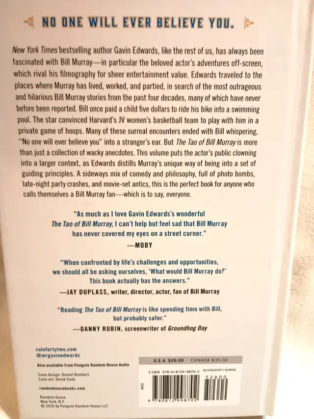 The Tao of Bill Murray: Real-Life Stories in Non-fiction in Hamilton - Image 3
