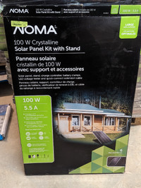 New In Box Noma 100 Watt Crystalline Solar Pane Kit