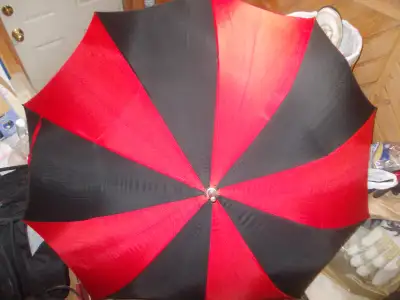 2 UMBRELLAS-5 WOOD-HEAD  COVERS-, View more