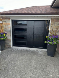 Garage door with man door 