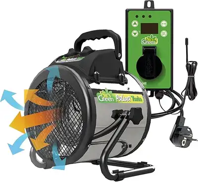 PAL 2.0/USDT Palma Greenhouse Heater with Thermostat - Fast Heating, Grow Tent Heater, Greenhouse Fa...