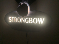 Vintage Solid Wood Strongbow Cider backlit bar pub sign Mint