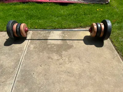 Weights and bar 100 Lbs $100, View more