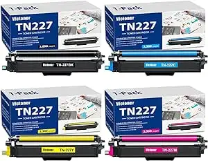 Toner Cartridge 4-Pack Replacement for Brother TN 227 TN223 TN-, View more