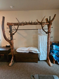 Elk antler clothes hanger