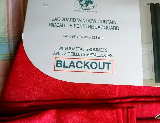 BLACKOUT RED WINDOW CURTAIN 54" BY 84" NEW63771522238081121