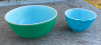 VINTAGE PYREX BOWLS - PRIMARY COLORS AND MORE
