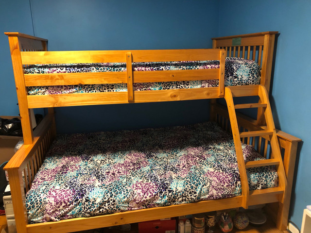 Solid Wood Bunk Bed Frame in Beds & Mattresses in City of Toronto
