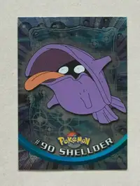 Shellder #90 Pokemon Card Topps TV Animated Edition Holo Foil NM