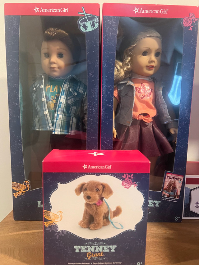American Girl Dolls + Puppy in Toys & Games in Calgary