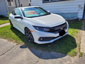 2020 Honda Civic Sport White 6spd MANUAL low mileage!!