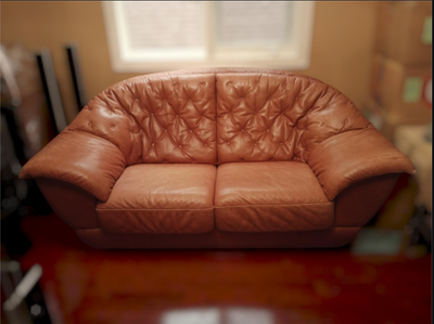 Vintage Natuzzi Salotti SpA genuine leather loveseat, View more