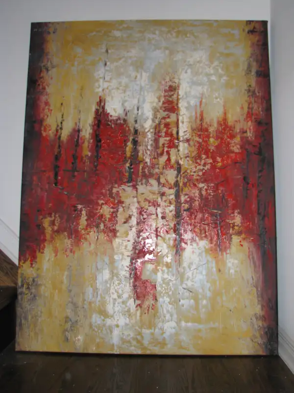 Large Canvas Art: Golds and Reds in Home Décor & Accents in Ottawa - Image 2