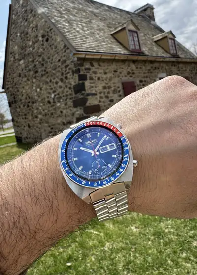 Vintage Seiko Blue Pogue Speedtimer 6139-6002 Automatic Men’s , View more