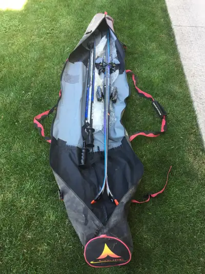 Ski Boots, Skis, Poles and Bag, View more