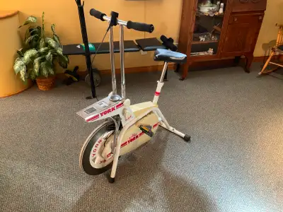 Old exercise bike, works fine. We no longer use it. $25.00 or best offer.