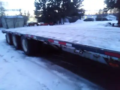 53 ft flatbed trailer with spring suspension for sale. Will pass an inspension is in good condition....