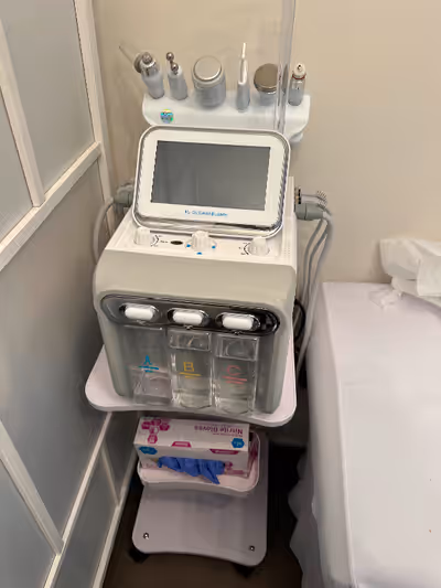 Hydrafacial Machine -$200 Teeth Whitening Lamp - $200 Greenlife portable bed with white vinyl cover...