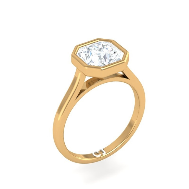 IGI 2.0Carat Asscher Cut Lab Diamond Bezel Engagement Ring,G-VS1 in Jewellery & Watches in Oakville / Halton Region - Image 2