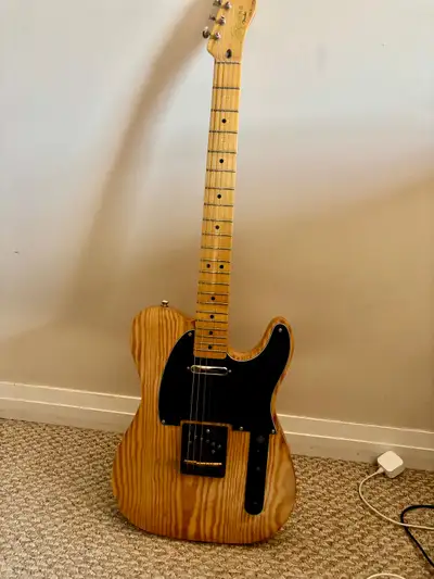 Natural finish (stripped) telecaster. There are a couple of dings on the finish such as the headstoc...